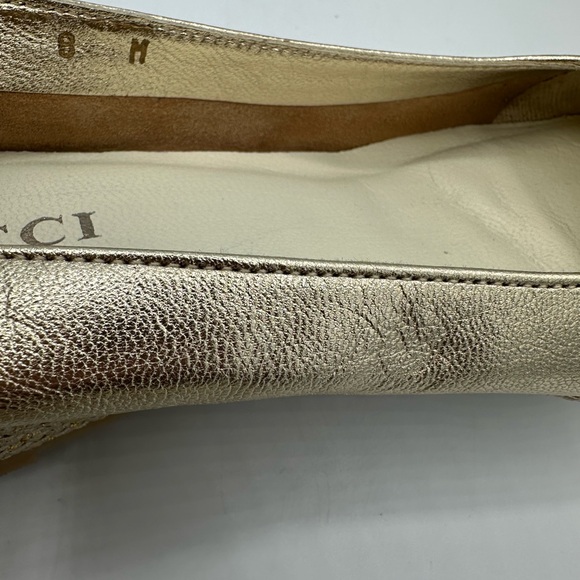 Sesto Meucci Womens  Gold Woven Leather Slip on Comfort Shoes Size 8M - Picture 11 of 11